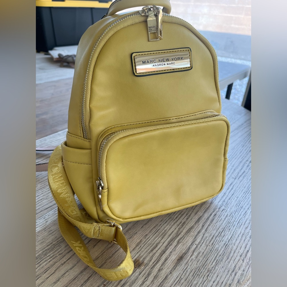 Marc New York Yellow Mini Backpack with Modern Design
